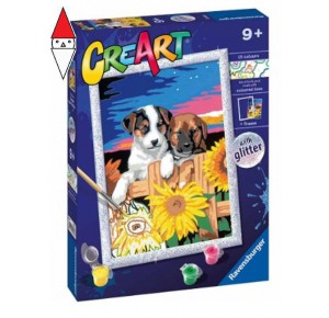 RAVENSBURGER, , , GIOCO EDUCATIVO RAVENSBURGER CREART SERIE D CLASSIC - CAGNOLINI CON GIRASOLI