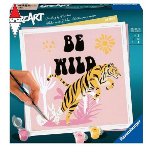 RAVENSBURGER, , , GIOCO EDUCATIVO RAVENSBURGER CREART SERIE TREND QUADRATI BE WILD: TIGRE