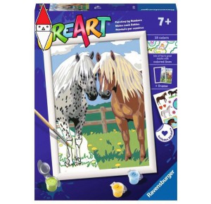 RAVENSBURGER, , , GIOCO EDUCATIVO RAVENSBURGER CREART SERIE D CLASSIC - COPPIA DI CAVALLI