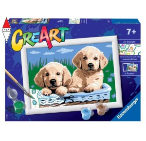 RAVENSBURGER, , , GIOCO EDUCATIVO RAVENSBURGER CREART SERIE E CANI RETRIEVER