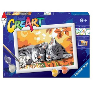 RAVENSBURGER, , , GIOCO EDUCATIVO RAVENSBURGER CREART SERIE E GATTINI IN AUTUNNO