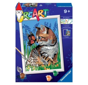 RAVENSBURGER, , , GIOCO EDUCATIVO RAVENSBURGER CREART SERIE D GATTINO E FARFALLA