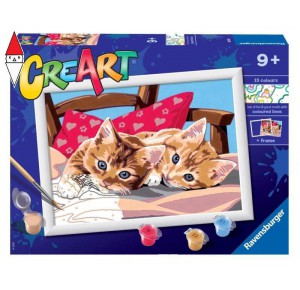 RAVENSBURGER, , , GIOCO EDUCATIVO RAVENSBURGER CREART SERIE D GATTINI SUL CUSCINO