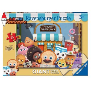 RAVENSBURGER, , , PUZZLE RAVENSBURGER PUZZLE 24 GIANT PAVIMENTO BARBIERE PASTICCERE