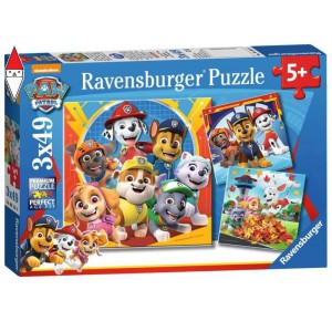 RAVENSBURGER, , , PUZZLE RAVENSBURGER PUZZLE 3X49 PZ PAW PATROL