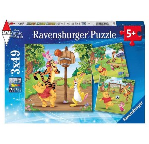 RAVENSBURGER, , , PUZZLE RAVENSBURGER PUZZLE 3X49 PZ WINNIE THE POOH