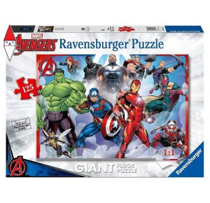 RAVENSBURGER, , , PUZZLE RAVENSBURGER PUZZLE 125 PAVIMENTO AVENGERS