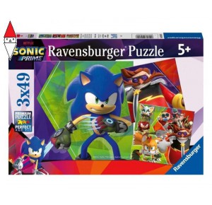 RAVENSBURGER, , , PUZZLE RAVENSBURGER PUZZLE 3X49 PZ SONIC