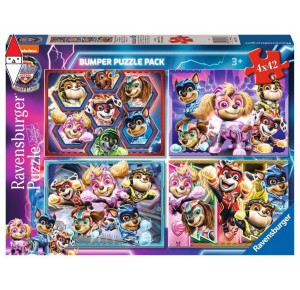 RAVENSBURGER, , , PUZZLE RAVENSBURGER PUZZLE 4X42 PAW PATROL- THE MIGHTY MOVIE 5707