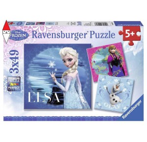 RAVENSBURGER, , , PUZZLE RAVENSBURGER PUZZLE 3X49 PZ FROZEN C