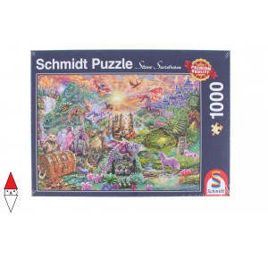 SCHMIDT, , , PUZZLE TEMATICO SCHMIDT FANTASY ENCHANTED DRAGON KINGDOM 1000 PZ