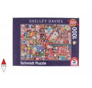 SCHMIDT, , , PUZZLE OGGETTI SCHMIDT VINTAGE DAVIES VINTAGE BOARD GAMES 1000 PZ