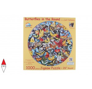 SUNSOUT, , , PUZZLE ANIMALI SUNSOUT FARFALLE BUTTERFLIES IN THE ROUND LORI SCHORY 1000 PZ