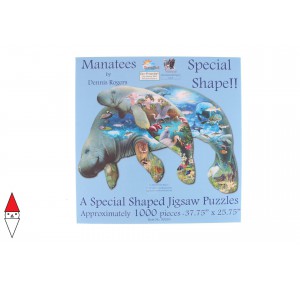 SUNSOUT, , , PUZZLE ANIMALI SUNSOUT FOCHE DENNIS ROGERS MANATEES 1000 PZ