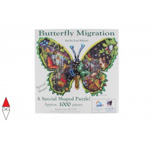 SUNSOUT, , , PUZZLE SAGOMATO SUNSOUT LORI SCHORY BUTTERFLY MIGRATION 1000 PZ