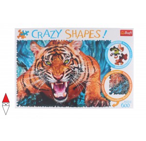 TREFL, , , PUZZLE ANIMALI TREFL TIGRI CRAZY SHAPES FACING A TIGER 600 PZ