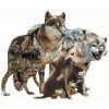 SUNSOUT, Sunsout-95739, 796780957398, PUZZLE SAGOMATO SUNSOUT LUPI WOLF PACK 1000 PZ