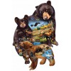 SUNSOUT, Sunsout-95732, 796780957329, PUZZLE SAGOMATO SUNSOUT ORSI FISHER BEAR FAMILY ADVENTURE 1000 PZ