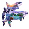 SUNSOUT, Sunsout-96186, 796780961869, PUZZLE SAGOMATO SUNSOUT ORCHE STEVE SUNDRAM ORCA HABITAT 1000 PZ