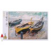 GRAFIKA, Grafika-00045, 3663384000454, PUZZLE ARTE GRAFIKA CLAUDE MONET TROIS BATEAUX DE PECHE IMPRESSIONISMO 1000 PZ