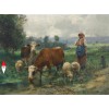 DTOYS, Dtoys-72788-DU02, 5947502874164, PUZZLE ARTE DTOYS JULIEN DUPRE BERGERE AVEC SON TROUPEAU PITTURA 1800 1000 PZ