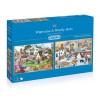 GIBSONS, G5042, 5012269050424, PUZZLE TEMATICO GIBSONS STAGIONI WIGWAMS AND WOOLLY HATS 2X500 PZ