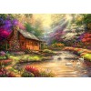 BLUEBIRD, BLUEBIRD-PUZZLE-70206, 3663384702068, PUZZLE EDIFICI BLUEBIRD COTTAGES E CHALETS BROOKSIDE RETREAT 1000 PZ