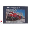 BLUEBIRD, BLUEBIRD-PUZZLE-70282, 3663384702822, PUZZLE MEZZI DI TRASPORTO BLUEBIRD TRENI RED TRAIN IN THE SNOW 1500 PZ