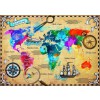 BLUEBIRD, BLUEBIRD-PUZZLE-70001, 3663384700019, PUZZLE OGGETTI BLUEBIRD CARTE GEOGRAFICHE COLORFUL WORLD MAP 2000 PZ