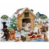 SUNSOUT, SUNSOUT-95941, 796780959415, PUZZLE SAGOMATO SUNSOUT CANI GIORDANO STUDIOS - PLAYING IN THE SNOW 900 PZ