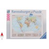 RAVENSBURGER, 15652, 4005556156528, PUZZLE OGGETTI RAVENSBURGER CARTE GEOGRAFICHE MAPPAMONDO POLITICO 1000 PZ