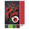 CLEMENTONI, 39494, 8005125394944, PUZZLE TEMATICO CLEMENTONI COLORI PANTONE ROSSO RED HIBISCUS AROMA 1000 PZ