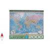 EUROGRAPHICS, 8220-0557, 628136205573, PUZZLE OGGETTI EUROGRAPHICS CARTE GEOGRAFICHE MAPPAMONDO 2000 PZ