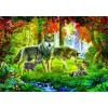 BLUEBIRD, 70156, 3663384701566, PUZZLE ANIMALI BLUEBIRD LUPI SUMMER WOLF FAMILY 1000 PZ