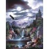 SUNSOUT, 18048, 796780180482, PUZZLE PAESAGGI SUNSOUT FIUMI E CASCATE JAMES LEE MOONLIT EAGLE 1000 PZ