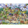 HEYE, 29744, 4001689297442, PUZZLE GRAFICA HEYE CITTA BERMAN HAPPYTOWN 1500 PZ
