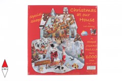 , , , PUZZLE SAGOMATO SUNSOUT NATALE LORI SCHORY - CHRISTMAS AT OUR HOUSE 1000 PZ