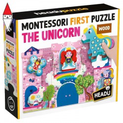 , , , PUZZLE HEADU MONTESSORI FIRST PUZZLE THE UNICORN