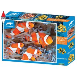 , , , PUZZLE PRIME-3D PUZZLE 3D DISCOVERY CLOWN FISHES 500PC