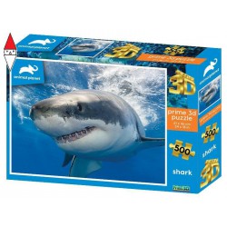 , , , PUZZLE PRIME-3D PUZZLE 3D DISCOVERY GREAT WHITE SHARK 500PC