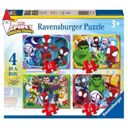 , , , PUZZLE RAVENSBURGER PUZZLE 4IN1 SPIDEY