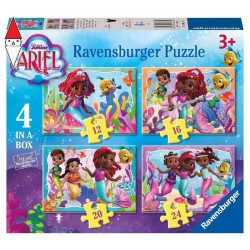 , , , PUZZLE RAVENSBURGER PUZZLE 4IN1 DISNEY JR ARIEL