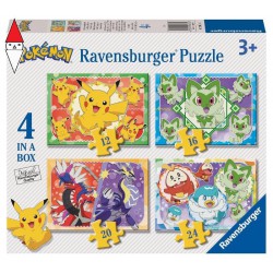 , , , PUZZLE RAVENSBURGER PUZZLE 4IN1 POKE  MON
