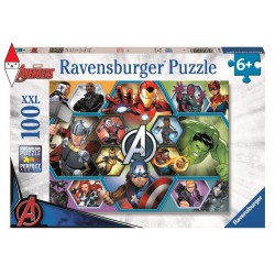 , , , PUZZLE RAVENSBURGER PUZZLE 100 PZ XXL MARVEL AVENGERS
