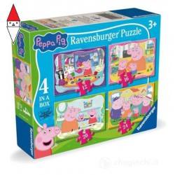 , , , PUZZLE RAVENSBURGER PUZZLE 4IN1 PEPPA PIG
