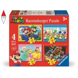 , , , PUZZLE RAVENSBURGER PUZZLE 4IN1 SUPER MARIO