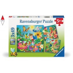 , , , PUZZLE RAVENSBURGER PUZZLE 3X49 PZ INSETTI