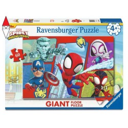 , , , PUZZLE RAVENSBURGER PUZZLE 60 GIANT PAVIMENTO SPIDEY