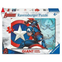 , , , PUZZLE RAVENSBURGER PUZZLE 60 GIANT PAVIMENTO CAPTAIN AMERICA