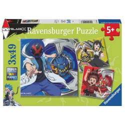 , , , PUZZLE RAVENSBURGER PUZZLE 3X49 PZ BEYBLADE